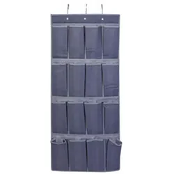 Schrank-Hängeregal - 16 Fächer für mehr Ordnung im Kleiderschrank & Accessoires - Hänge-Organizer 45x110x16cm - Dunkelgrau Textil