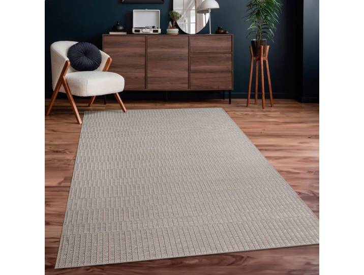 Tapis intérieur et extérieur bohème - Paco Home - 240x340 cm - Beige - Motif ethnique - Polypropylène - Tissé plat