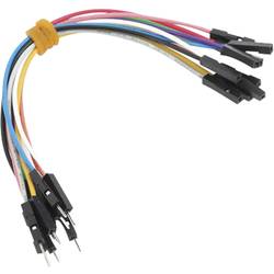 MikroElektronika MIKROE-512 Jumper-Kabel Raspberry Pi®, Banana Pi, Arduino [10x Drahtbrücken-Stecker - 10x Drahtbrücken-Buchse] 15.00 cm Bunt inkl. Pins