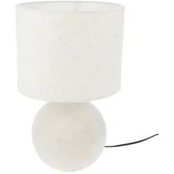 WellHome - Tischlampe E14 40W aus Ton Ø23x36,5 cm in gebrochenem Weiß