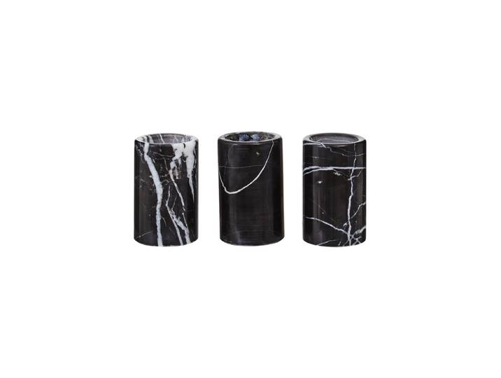 3er Set Marmor Teelichthalter „Salmo“ (3 Stück) Schwarz FIFTY FIVE SOUTH