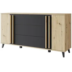 Sideboard  Helsinki , holzfarben , Maße (cm): B: 150 H: 77,8