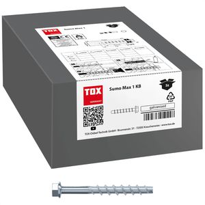 Tox Betonschrauben Sumo Max 1 KB, 041101241, 8 x 100mm, Sechskant, verzinkt, 50 Stück
