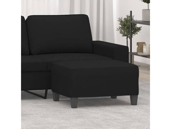 349364 Repose-pied Noir 70x55x41 cm Tissu microfibre