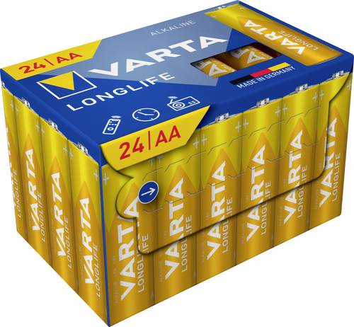 Varta Longlife AA Cube Pack24 Mignon (AA)-Batterie Alkali-Mangan 1.5V 24St.