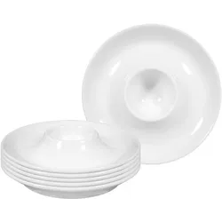 EIERBECHER MIT ABLAGE Rondo/Liane weiß ø 12,5 cm 6er Set