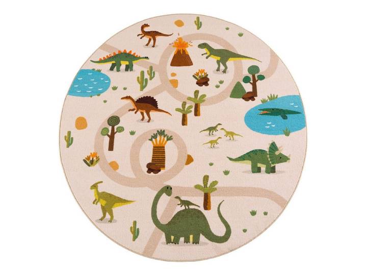 Teppich Boss Teppich Kinderteppich Coco 1131, rund - Beige, rund, Höhe: 8 mm