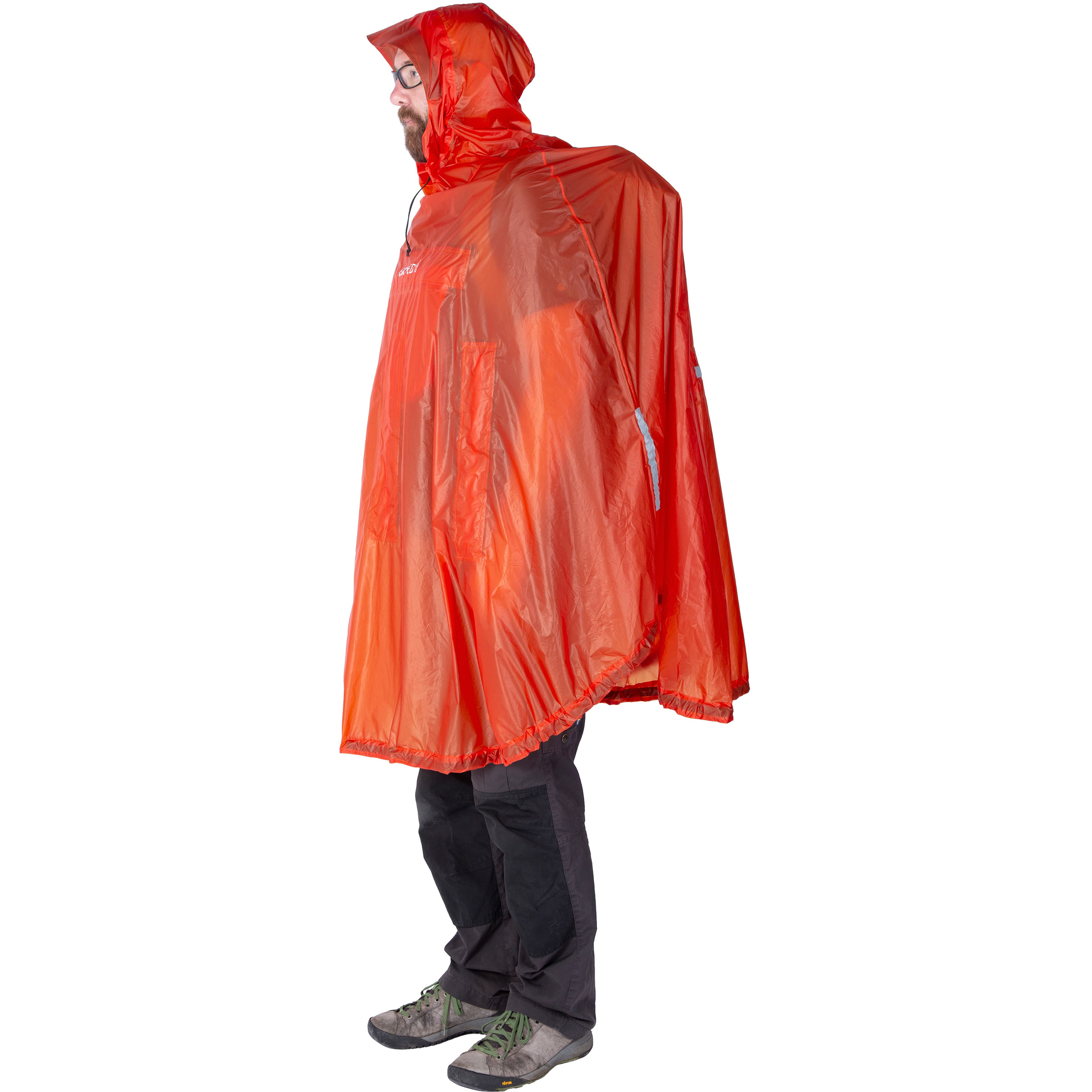 Exped Bike + Hike UL Poncho Regenjacke rot Trekking Schnell trocknend Wasserabweisend