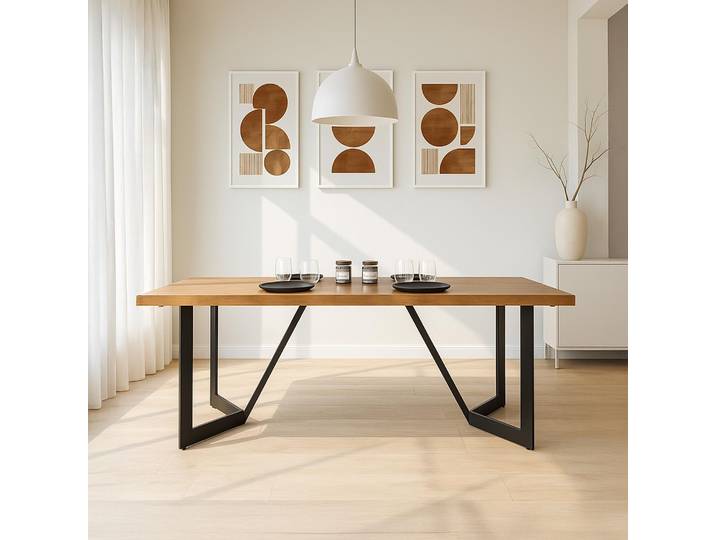 Table de repas en bois naturel - New Jersey