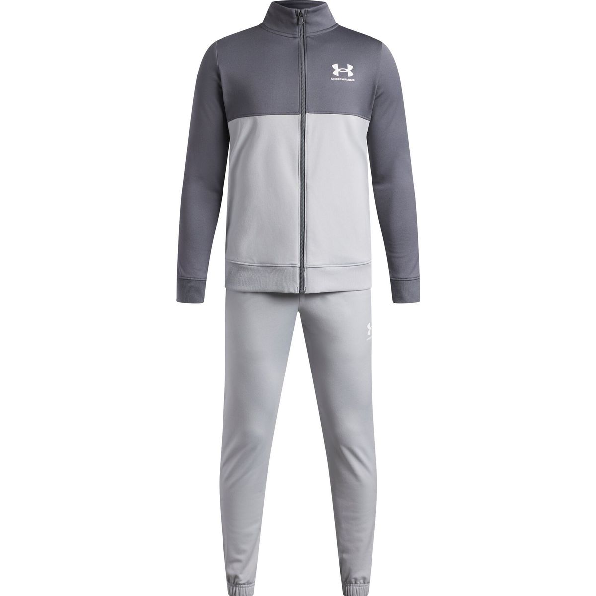 Under Armour Rival CB Knit Track Suit gray white (013) M 1373978-013-YMD