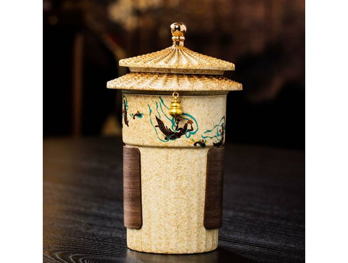 Tasse à thé créative Dunhuang, tasse à thé en céramique portable avec séparateur pour la maison, le bureau, usage personnel, articles ménagers