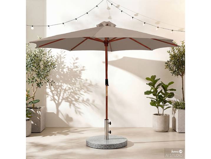 Parasol Sombrilla 300 x 250 x 300cm Taupe