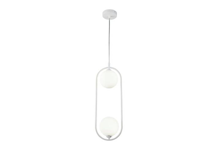 Maytoni Pendelleuchte Modern, Weiß, Metall, Glas, Kugel, 12x48x17 cm, CE, beliebig kürzbar, gleichmäßige Lichtverteilung, Lampen & Leuchten, Innenbeleuchtung, Hängeleuchten, Pendelleuchten