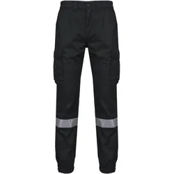 Kariban, Arbeitshose, Cargo-Arbeits hose mit elastischem Bund und reflektierendem Streifen (58)