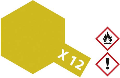 Tamiya Acrylfarbe Blattgold (glänzend) X-12 Glasbehälter 23ml