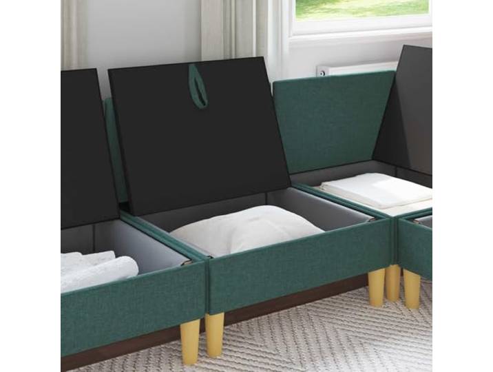 KTHLBRH Sitzsack mit Aufbewahrung quadratisch Braun Mit Stoff überzogen, ergonomischer Schaum, Rahmen aus Sperrholz, leicht zu reinigen