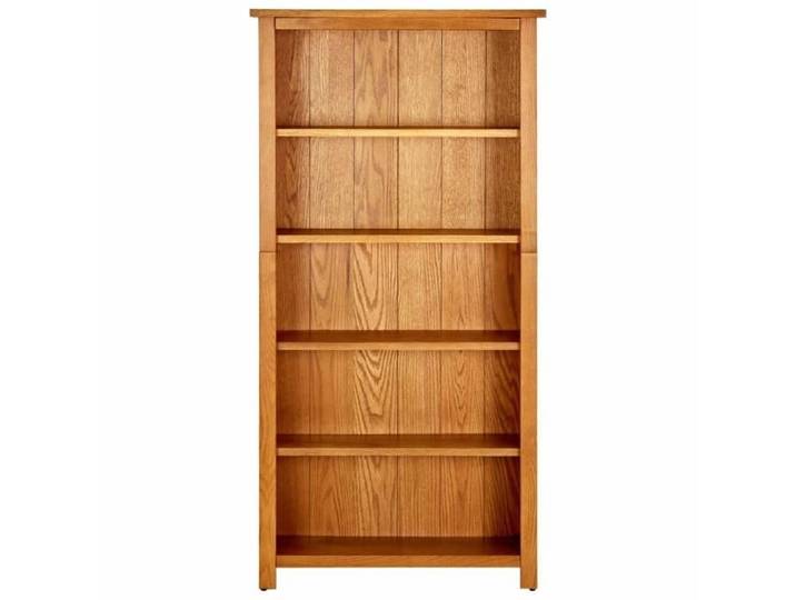 Bibliothèque - KIMISS - 70x22x140 cm - Bois de chêne massif - 5 étagères - Style classique intemporel