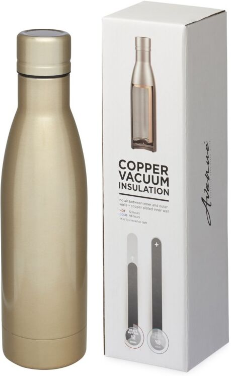 Bouteille isotherme sous vide personnalisable 500 ml Vasa doré