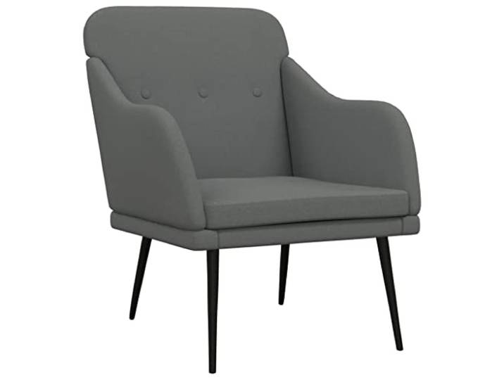 HAQWRDQSG Sessel Dunkelgrau Relaxsessel mit Metallgestell 63x76x80 cm Bequemer Polstersessel mit dichter Schaumstoffpolsterung für Wohnzimmer und Schlafzimmer. Ergonomisch und stabil.