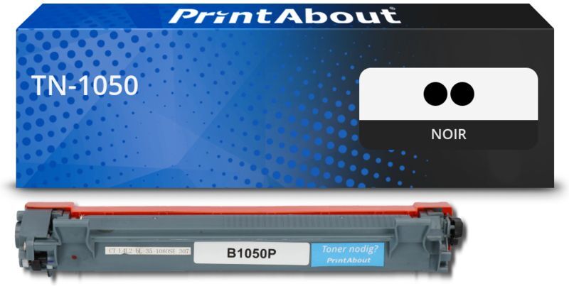 PrintAbout Toner compatible Brother TN-1050 - pack de 2 - Noir - Multipack Noir