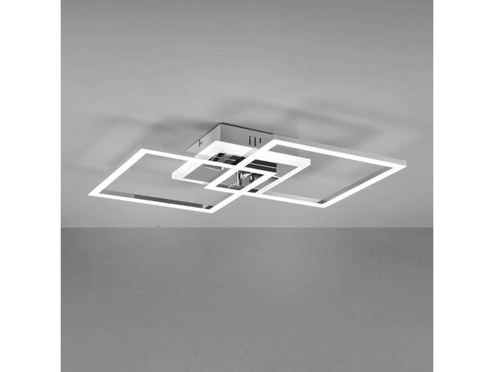 Reality Leuchten LED Deckenleuchte Venida, dimmbar, chrom / silber, für Wohn- / Esszimmer, Metall, Modern, Deckenlampe