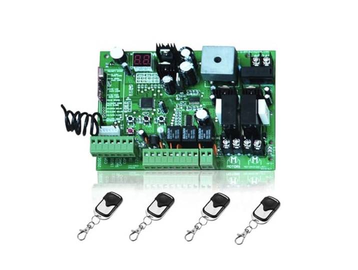 DC24V Swing Gate Opener Motor Control Unit PCB Controller Circuit Board Electronic Card Wohnauffahrt(4 Remote control)