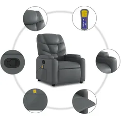 vidaXL, Sessel, Raburar (Manuelles Neigesystem mit Massage-Funktion)
