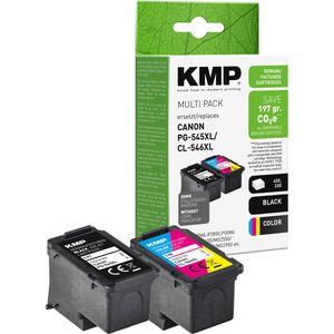 KMP kompatibel für Canon PG-545XL + CL-546XL  Druckerpatronen C97V schwarz + color