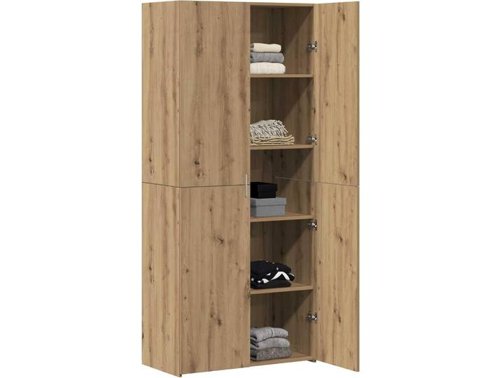 vidaXL Meuble haut\, 2 pièces\, chêne artisanal\, 80 x 42 x 185 cm
