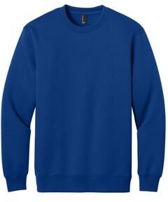 Port & Company PC107 Foundation Fleece Pullover Crewneck Sweatshirt in True Royal Blue size Large   Cotton Polyester