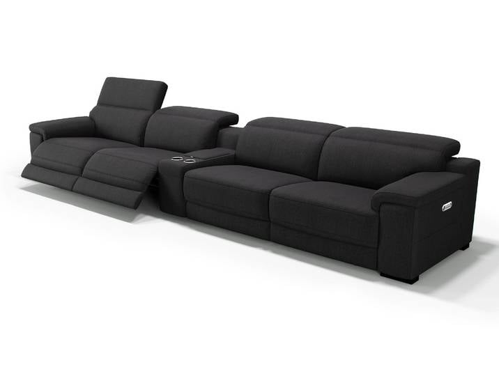 Stoff Sofa mit Motor SORA 4-Sitzer Relaxfunktion
