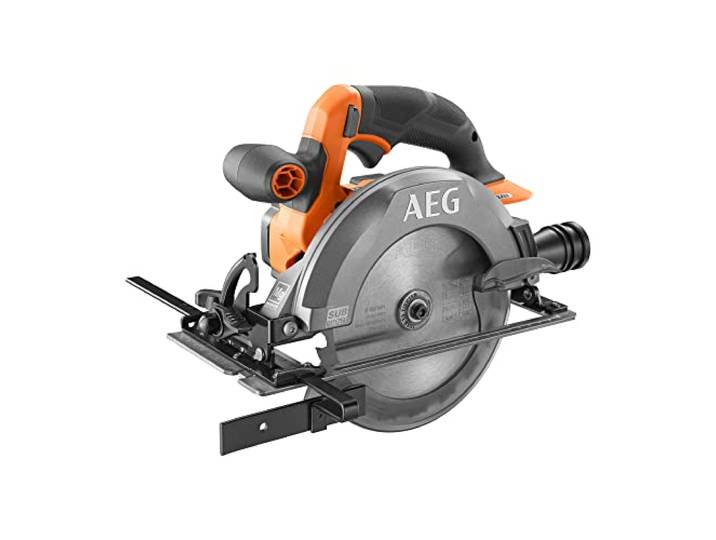 AEG Scie Circulaire PRO18V Brushless BKS18SBL-0 LED (Sans batterie) Moteur sans charbon pour un rendement soutenu\, format subcompact\, diode d'éclairage qui améliore la visibilité de la coupe