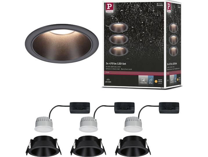 Paulmann LED Einbauleuchte Cole 3er-Set