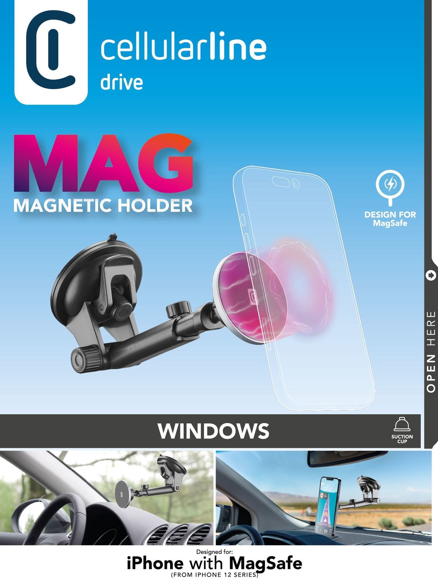Cellular Line Touch Mag Suction Cup MAGSFHOLDERWINDK