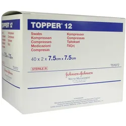 Topper 12 Kompressen 7,5x7,5 cm steril 40X2 St