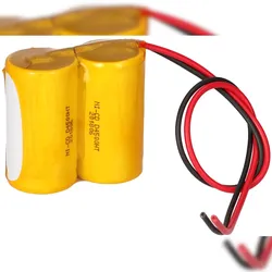 Akkuman NiCd Notleuchten-Akkupack 2,4V 4,5Ah Mono D – Reihe mit Kabel