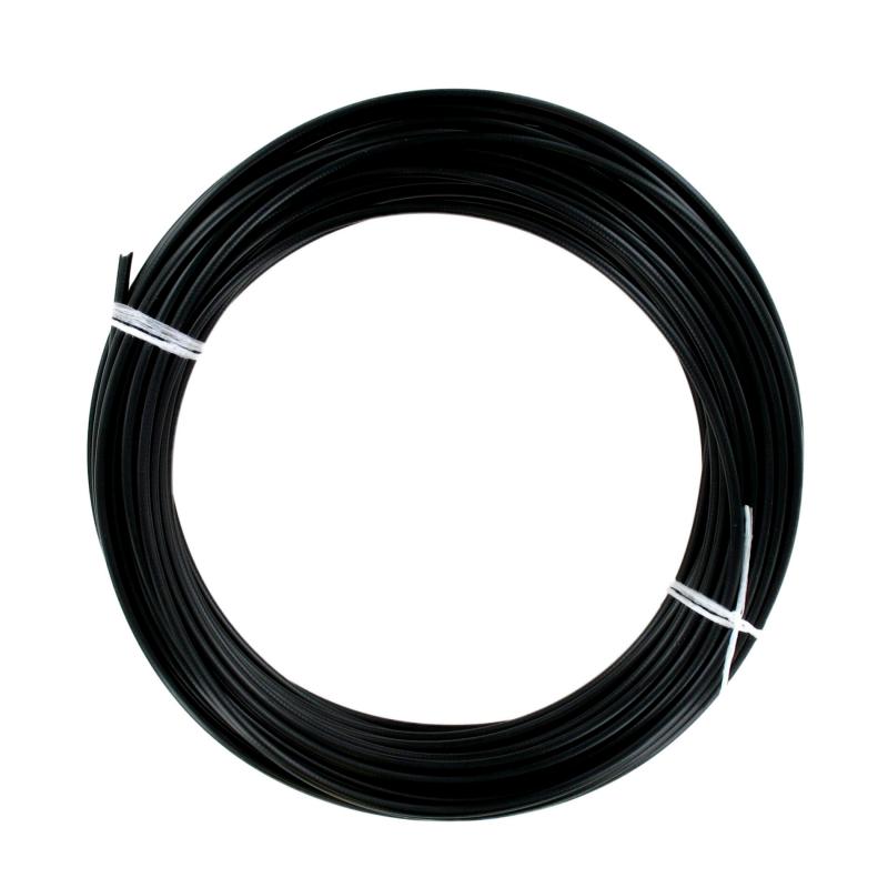 1Tek Origine Rouleau de 25 mètres de gaine fil plat 5mm Noire avec téflon