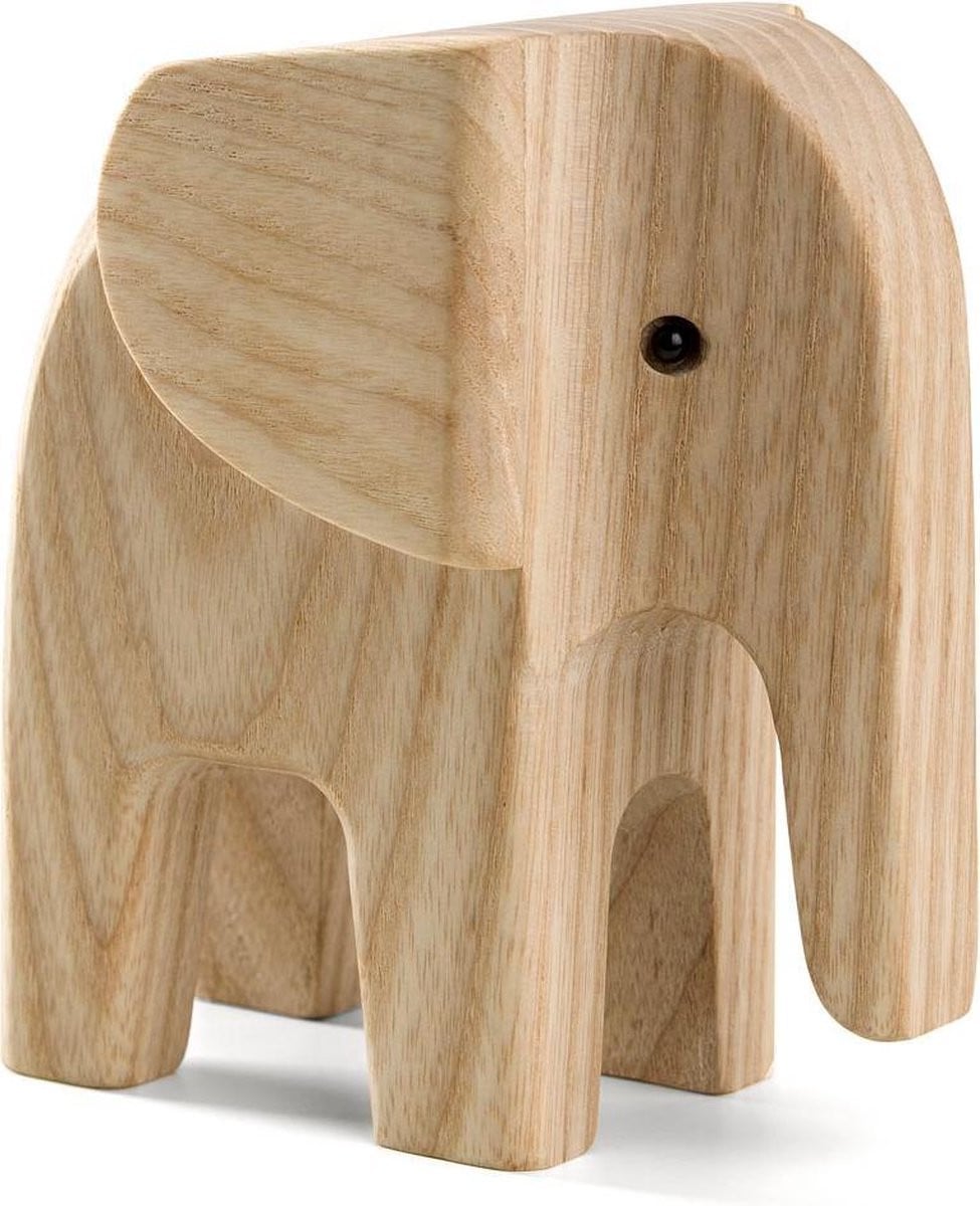 Natuurlijke houten decoratie olifant groot