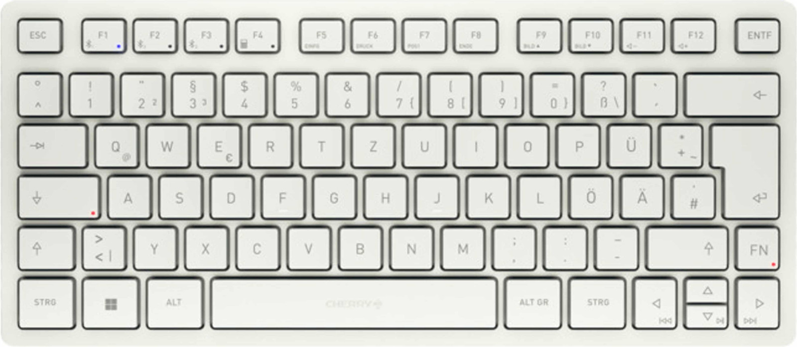 Cherry KW 7100 Mini BT Draadloos Toetsenbord Milchweiß