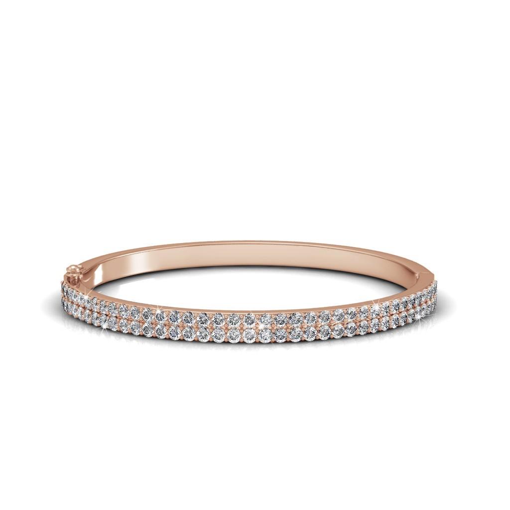 Glamour armbanden - Roségoud en kristal