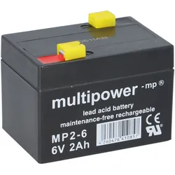 Multipower MP2-6 AGM Bleiakku 6V 2Ah – F4,8 mm