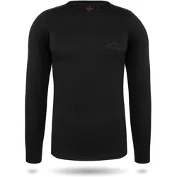 Normani, Herren, Funktionsshirt, Herren Merino Langarm Melbourne (3XL), Schwarz, 3XL