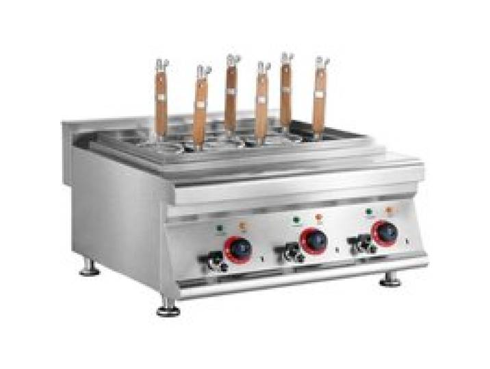 Cuiseur à Pâtes Électrique Professionnel 6 Paniers – 6 kW – Inox – Thermostat Réglable