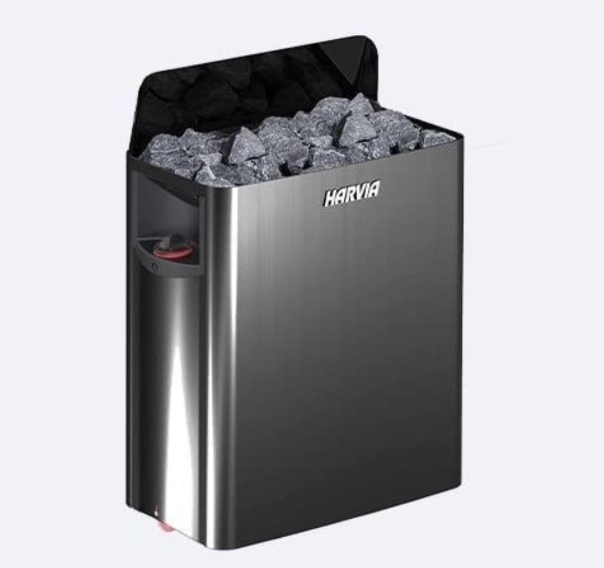 Saunaöfen Harvia The Wall Black Steel 4.5 kW | mit integrierter Steuerung | SW45