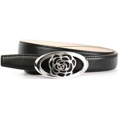 Ledergürtel ANTHONI CROWN, Damen, Gr. 80, schwarz, Leder, unifarben, Gürtel Ledergürtel, mit exklusiver Koppelschließe