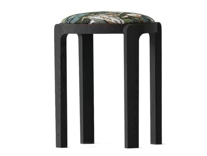 YDHFCD Stapelbarer Hocker mit gepolsterter Sitzfläche aus Massivholz Stapelbarer Holz-Hocker, gepolsterter runder Sitz, platzsparend, vielseitig.(Style 10)