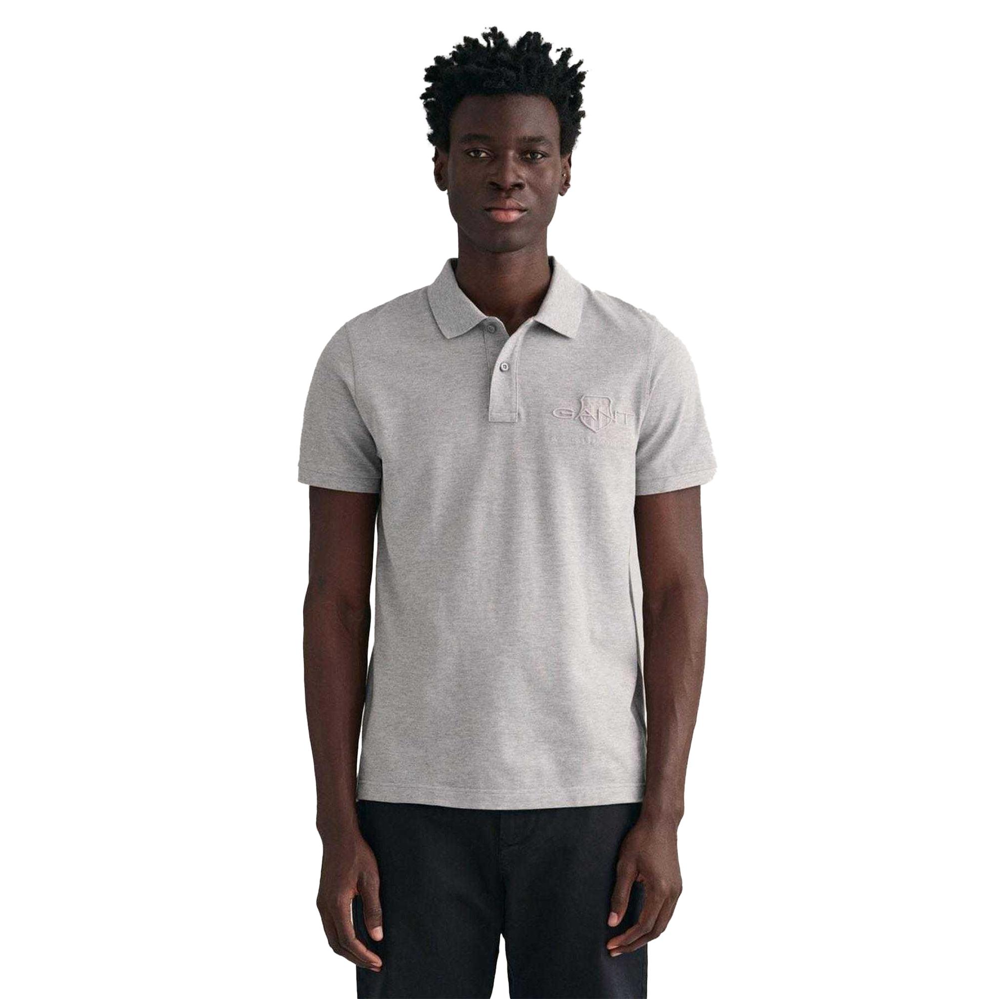 Gant - Poloshirt für Herren, kurzärmlig (Grau)