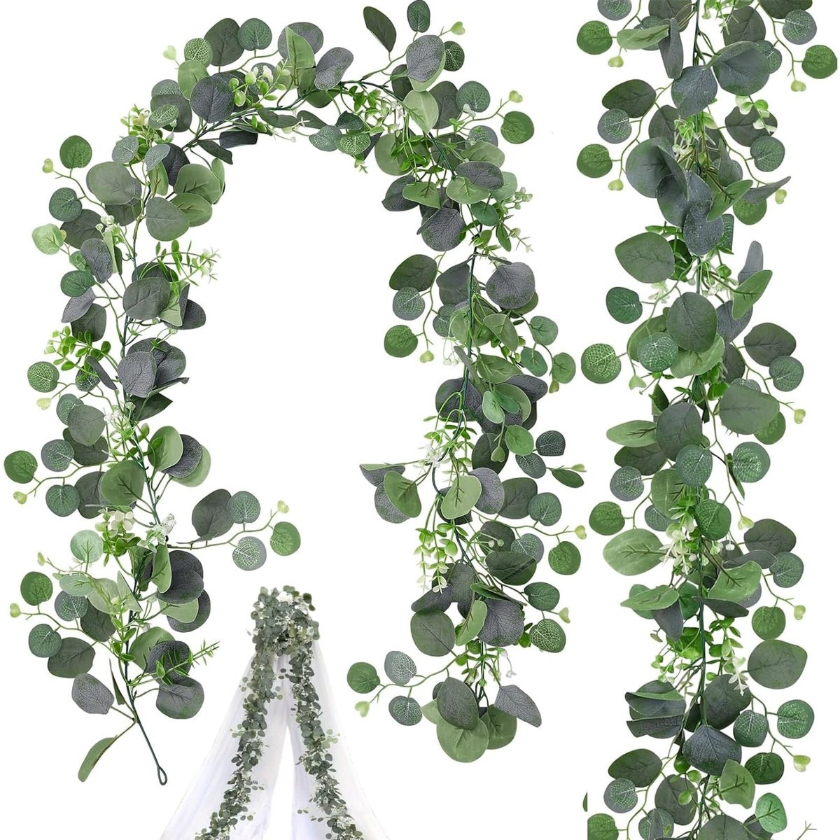 Merkloze Kunstmatige Eucalyptus Slingers voor Volwassenen - Groen