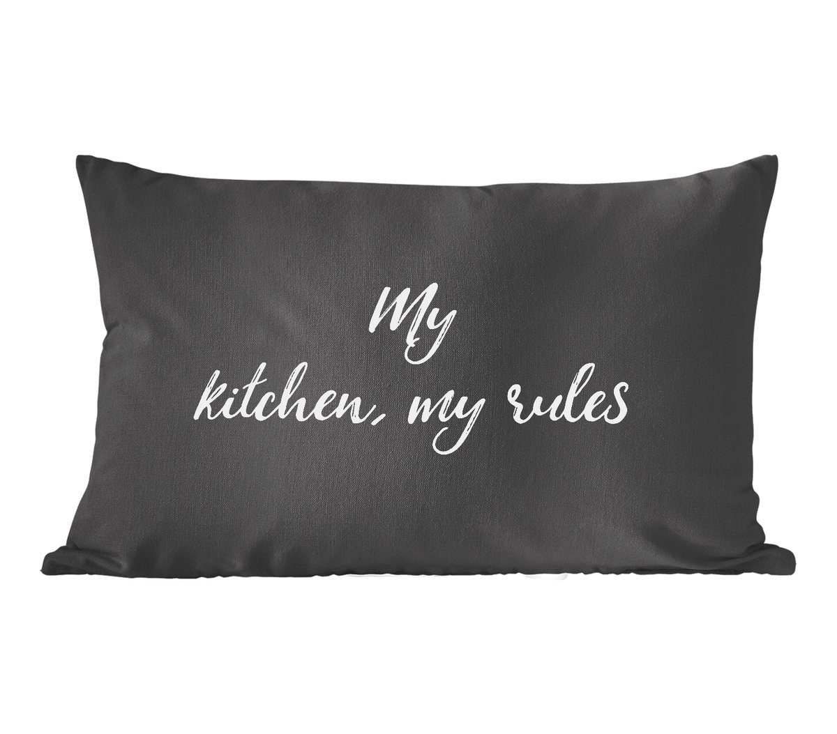PillowMonkey Sierkussen My Kitchen My Rules - 60 x 40 cm