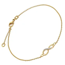 trendor 68485 Damen-Armband Unendlichkeit Gold 333/8K 19 cm, 19 cm